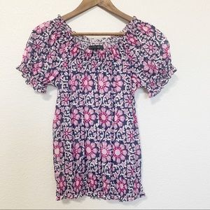 Lafayette 148 NY Floral Blouse